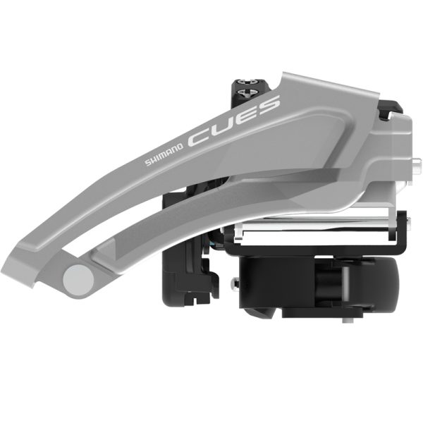 MJENJAČ PREDNJI SHIMANO, FD-U4010-L, CUES, FOR 2X9,LOW CLAMP, TOP-SWING, 34.9MM BAND(W/31.8 & 28.6MM ADAPTER), CS-ANGLE:63-68, FOR TOP GEAR:46T, CL:48.8MM, IND.PACK