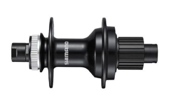 GLAVČINA ZADNJA SHIMANO FH-MT510, ZA ROTOR CENTER LOCK (BEZ ZAKLJUČNOG PRSTENA), 12 BRZINA ZA 12MM THRU TIP OSOVINE (BEZ OSOVINE), 32R OLD:142MM, BEZ ROTOR MOUNT NAVLAKE, CRNA, IND.PACK