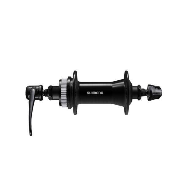 GLAVČINA PREDNJA SHIMANO, HB-QC400, CENTER LOCK DISC 36H, QR:133MM(BLACK), OLD:100MM, W/ROTOR MOUNT COVER, W/O LOCK RING, BLACK, IND.PACK
