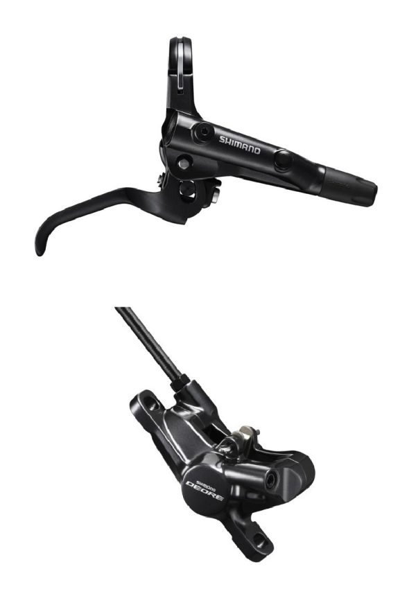 KOČNICA DISK SASTAVLJENA/J-KIT SHIMANO DEORE BL-M6000(L), BR-M6000(F), CRNA, BEZ ADAPTERA, RESIN PLOČICE (BEZ HLADNJAKA), 1700M BUŽIR (SM-BH90-SS CRN), UKLJ. INSERT, IND.PACK