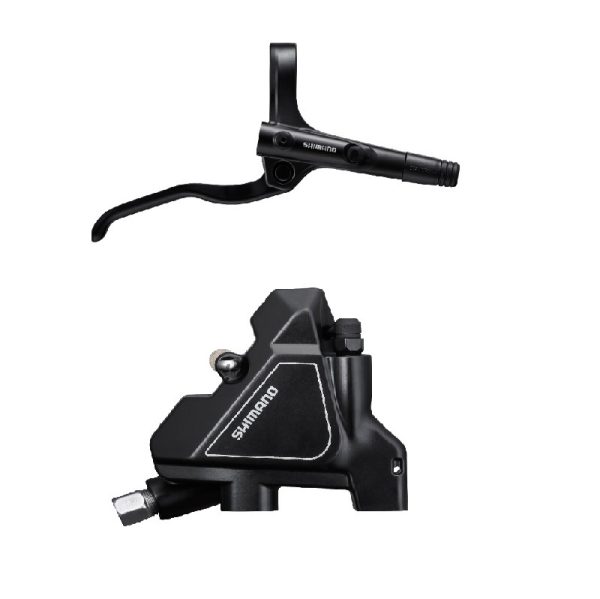 KOČNICA DISK SASTAVLJENA SHIMANO BL-MT200(R),BR-UR300(R), CRNA, BEZ ADAPTERA,ZA 25MM MNT,RESIN PLOČICE(BEZ HLADNJAKA), UKLJ. OLIVU I INSERT,1700MM BUŽIR(SM-BH59 CRN),IND.PACK
