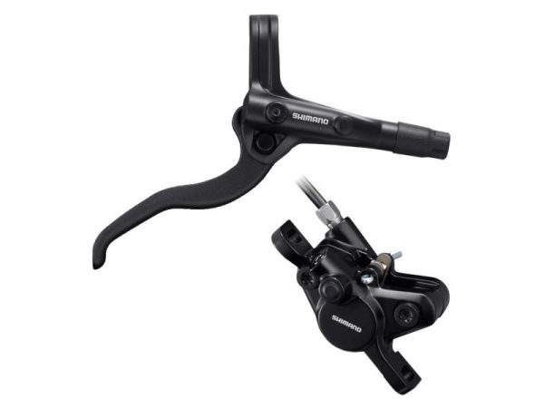 KOČNICA DISK SASTAVLJENA SHIMANO BL-MT400(R), BR-MT400(R), CRNA(CRNA RUČICA), BEZ ADAPTERA, RESIN PLOČICE (BEZ HLADNJAKA), UKLJ. OLIVU I INSERT, 1700MM CRN BUŽIR, IND.PACK