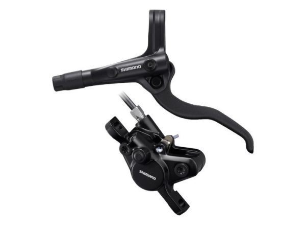 KOČNICA DISK SASTAVLJENA SHIMANO BL-MT400(L), BR-MT400(F), CRNA(CRNA RUČICA), BEZ ADAPTERA, RESIN PLOČICE(BEZ HLADNJAKA), UKLJ. OLIVU I INSERT, 1000MM CRN BUŽIR,IND.PACK