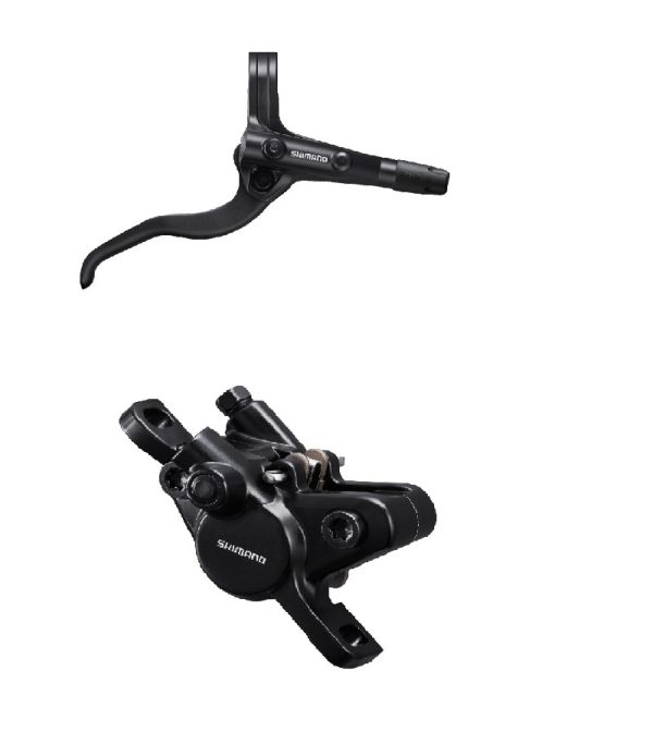 KOČNICA DISK SASTAVLJENA SHIMANO, BL-MT401(R), BR-MT400(R), CRNA (CRNA POLUGA RUČICE), BEZ ADAPTERA, RESIN PLOČICE (BEZ HLADNJAKA), UKLJ. OLIVU I INSERT, 1700MM (SM-BH59SS CRN), IND.PACK