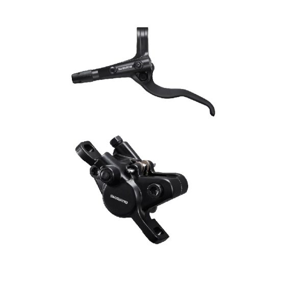 KOČNICA DISK SASTAVLJENA SHIMANO BL-MT401(L), BR-MT400(F), CRNA(CRNA RUČICA), BEZ ADAPTERA, RESIN PLOČICE (BEZ HLADNJAKA), UKLJ. OLIVU I INSERT, 1000MM(SM-BH59-SS CRN BUŽIR),IND.PACK
