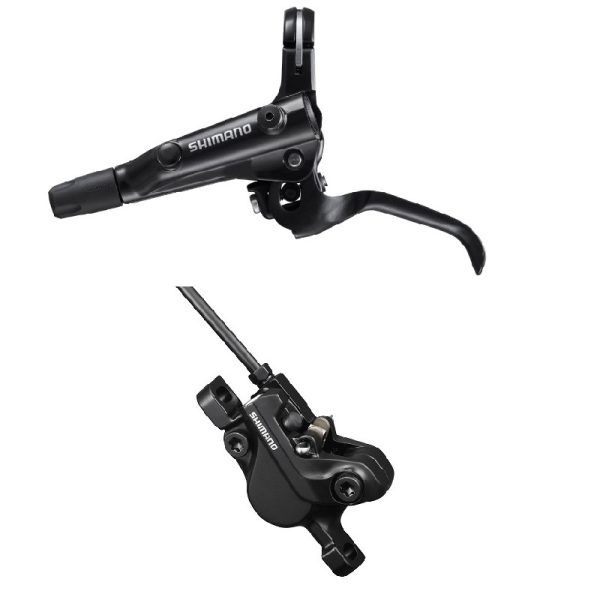 KOČNICA DISK SASTAVLJENA SHIMANO BL-MT501(L),BR-MT500(F), CRN, BEZ ADAPTERA,RESIN PLOČICE(BEZ HLADNJAKA), UKLJ. OLIVU I INSERT,1000MM BUŽIR(BH59-SS CRN), IND.PACK