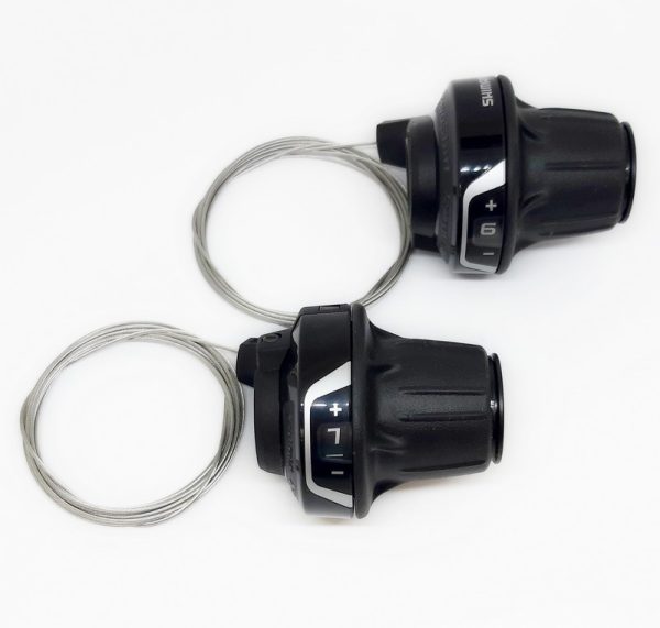 RUČICA MJENJAČA SHIMANO SET, SL-RV400,3(FRICTION)X6-SPEED, REVO SHIFTER, R:2050MM L:1800MM, 600X600X300MM BLACK OUTER, W/ OPTICAL GEAR DISPLAY, IND.PACK