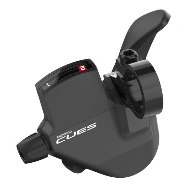 RUČICA MJENJAČA SHIMANO, SL-U4000-L, CUES, LEFT, 2-SPEED RAPIDFIRE PLUS MONO 1800MM INNER, W/ OPTICAL GEAR DISPLAY, W/OTSP41 BLACK OUTER 600MM, IND.PACK