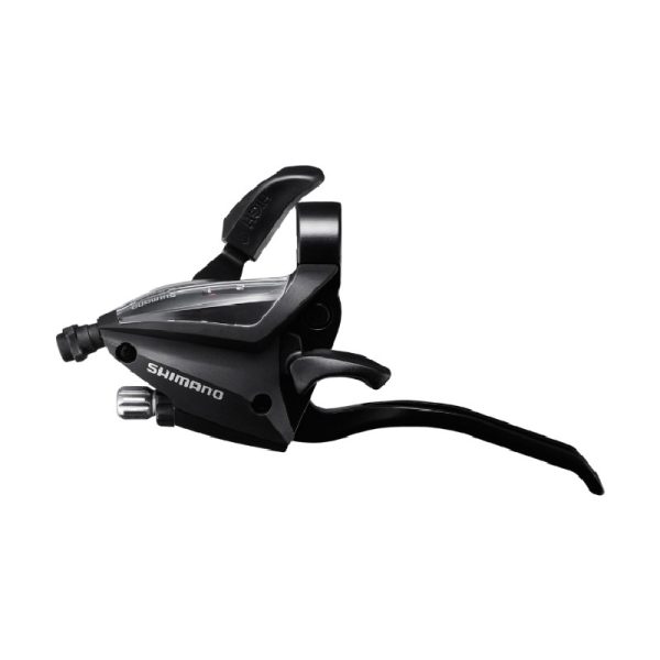 RUČICA KOČNICE/MJENJAČA SHIMANO, ST-EF500-2L, LEFT 2-SPEED, 1800MM INNER, EZ-FIRE PLUS, 4F-ALLOY, FOR V-BRAKE (NEED POWER MODULATOR), BLACK, IND.PACK