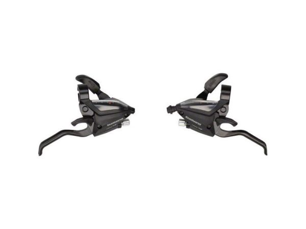 RUČICA KOČNICE/MJENJAČA SET SHIMANO ST-EF500-2A, 3X7 BRZINA,EZ-FIRE PLUS,2F-ALLOY, ZA V-BRAKE, STD SL(SP41) I BL CBL(CRN), CRNA,  IND.PACK