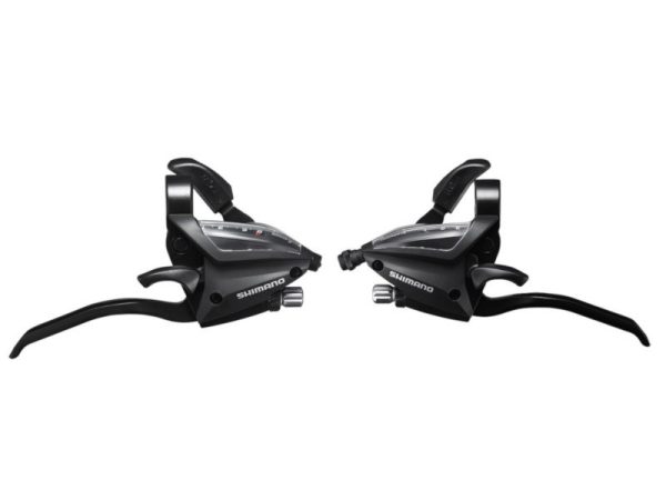 RUČICA KOČNICE/MJENJAČA SET SHIMANO ST-EF500-4A, 3X8 BRZINA,EZ-FIRE PLUS,4F-ALLOY, ZA V-BRAKE, STD SL(SP41) I BL CBL(CRN), CRNA, IND.PACK