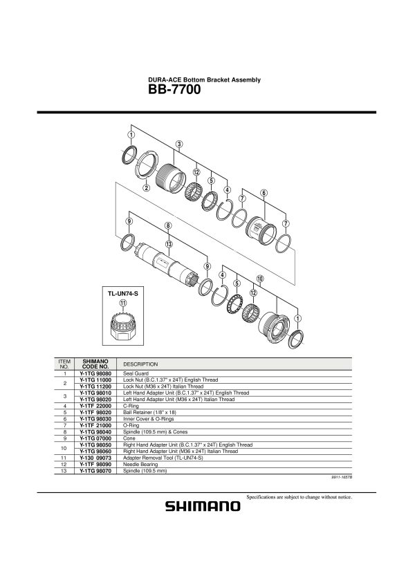BRTVA SHIMANO ZA BB-7700 - Slika 2