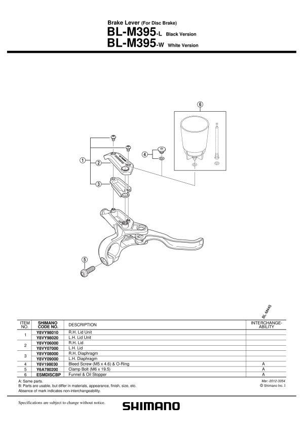 POKLOPAC SPREMNIKA RUČICE SHIMANO BL-M395 LIJEVI - Slika 2