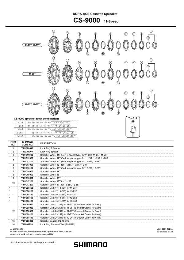LANČANIK SHIMANO CS-9000 19-21-23Z ZA 11-28Z - Slika 2