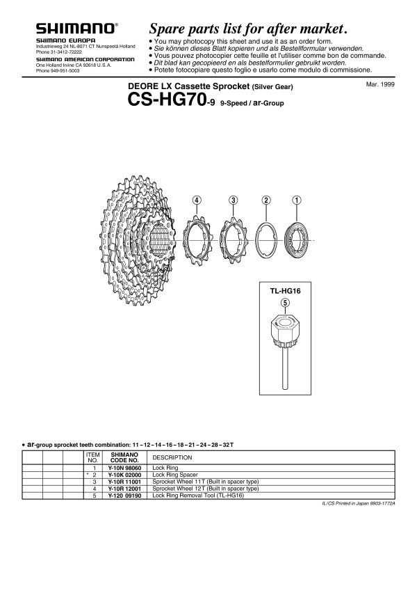 ZAKLJUČNI PRSTEN SHIMANO CS-HG70-9L UKLJ. BRTVU - Slika 2