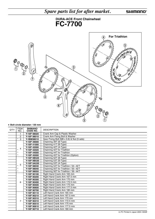 KAPICA POLUGE POGONA SHIMANO I PLASTIČNA PODLOŠKA ZA SHIMANO FC-7700 - Slika 2