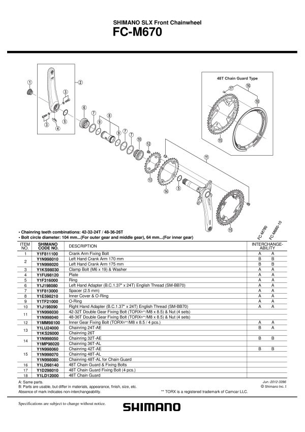 LANČANIK POGONA SHIMANO SLX FC-M670 32Z-AE - Slika 2
