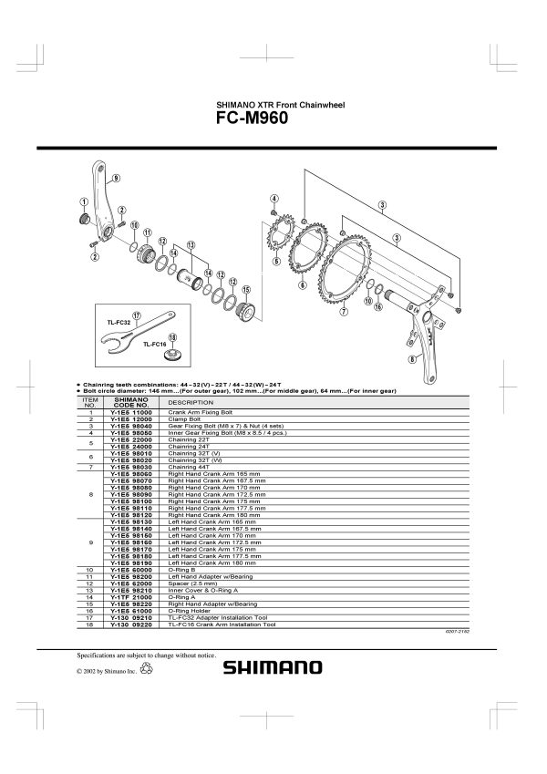 BRTVA O-RING ZA SHIMANO XTR FC-M960 - Slika 2