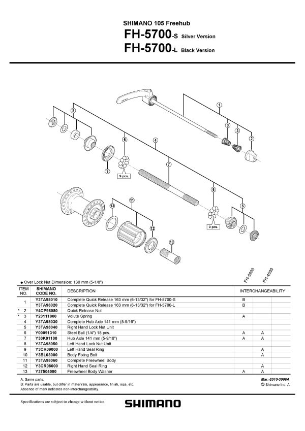 KONUS SHIMANO ZA FH-5700, DESNI,
