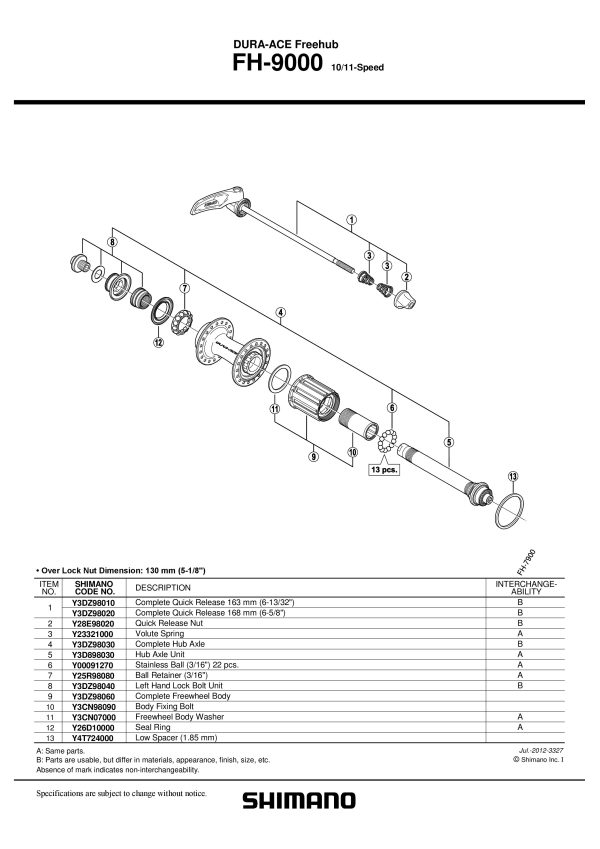 DISTANČNIK SHIMANO FH-9000 1.85MM - Slika 2