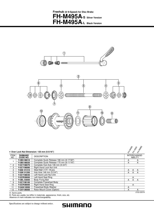 ČEGRTALJKA SHIMANO FH-M495 I DESNI PROTIPRAŠNI POKLOPAC