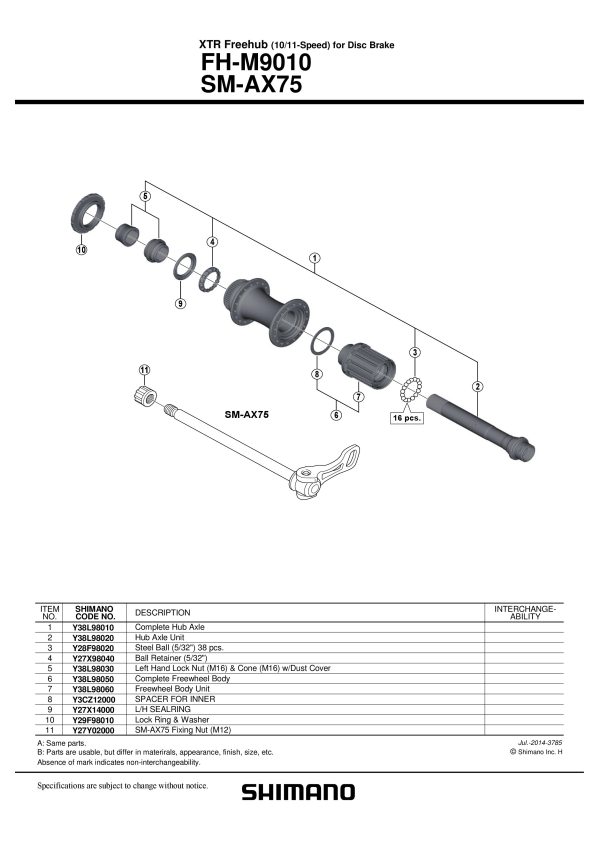 ČEGRTALJKA SHIMANO FH-M9010 KOMPLETNA