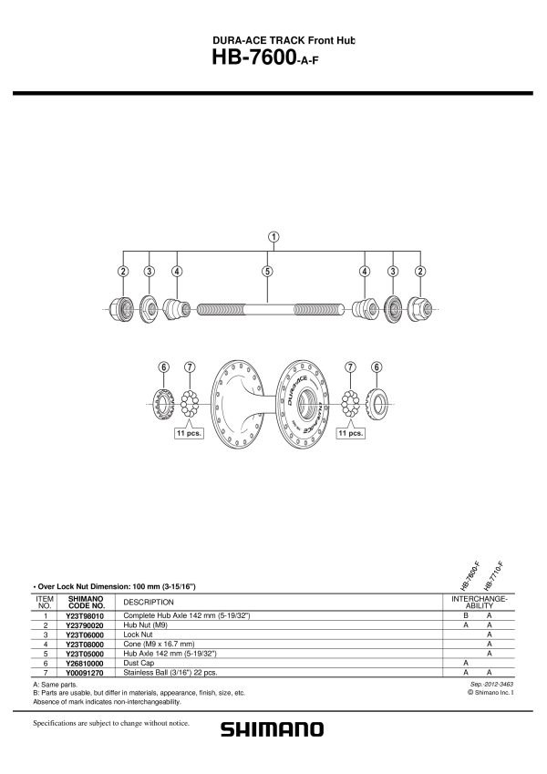 MATICA GLAVČINE SHIMANO DURA-ACE FH ZA TRACK - Slika 2