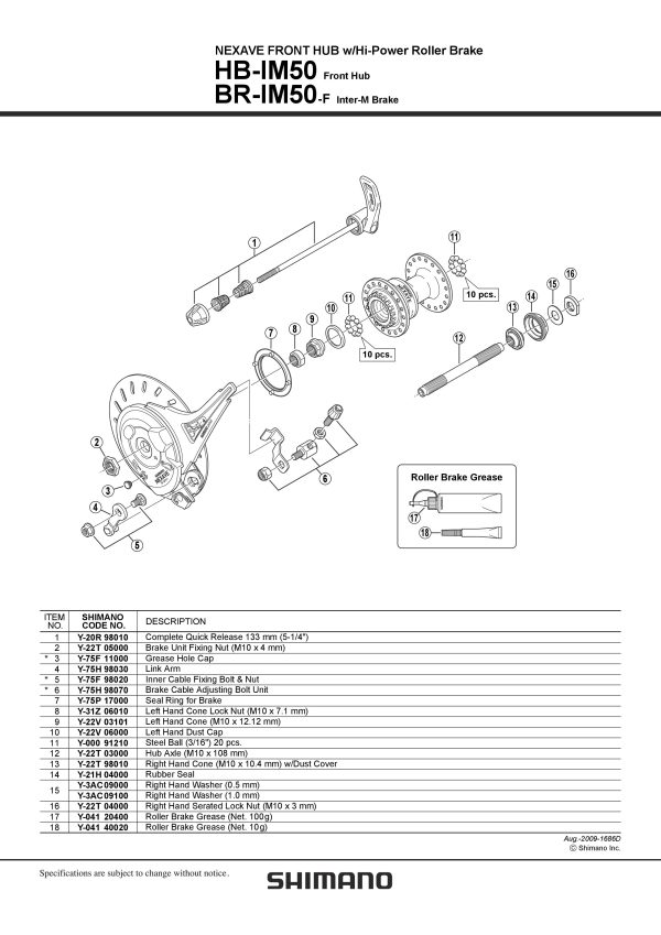 KONUS SHIMANO HB-IM50 DESNA STRANA M10X10.4MM SA PROTIPRAŠNIM POKLOPCEM - Slika 2