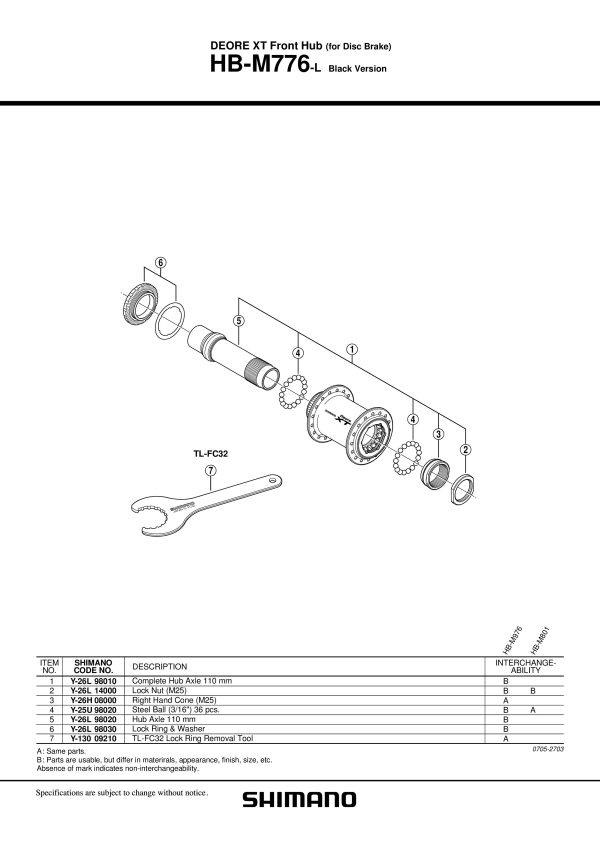 OSOVINA SHIMANO ZA HB-M776-L 110MM - Slika 2