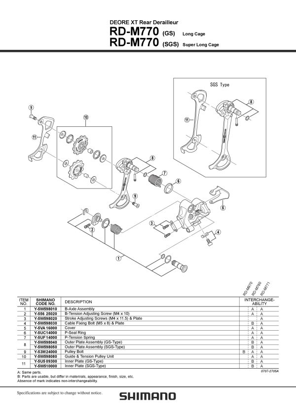 VIJAK ZA FIKSIRANJE SAJLE MJENJAČA SHIMANO RD-M770, SA PLOČICOM - Slika 2