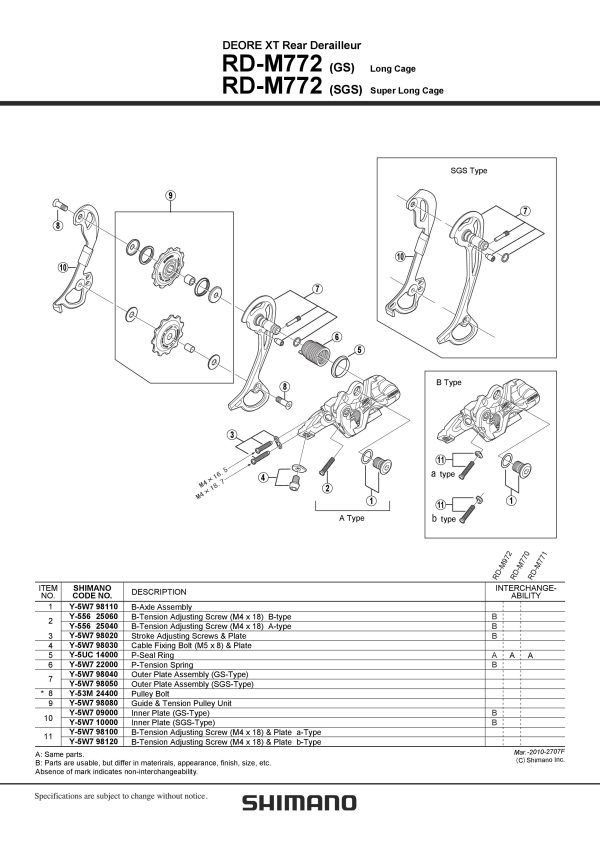 POKROV MJENJAČA P-TENSION SPRING SHIMANO RD-M772 - Slika 2