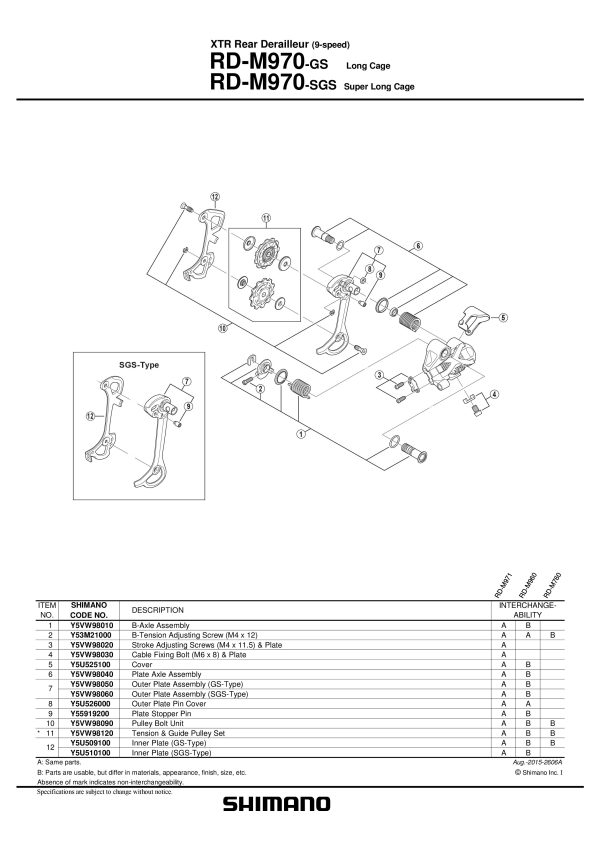 POKROV MJENJAČA SHIMANO RD-M970 - Slika 2