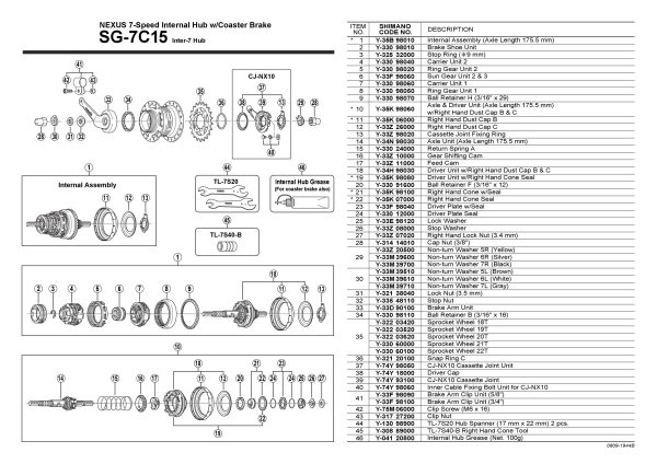 OBUJMICA KOČIONE POLUGE ZA SHIMANO NEXUS SG-7C12 - Slika 2
