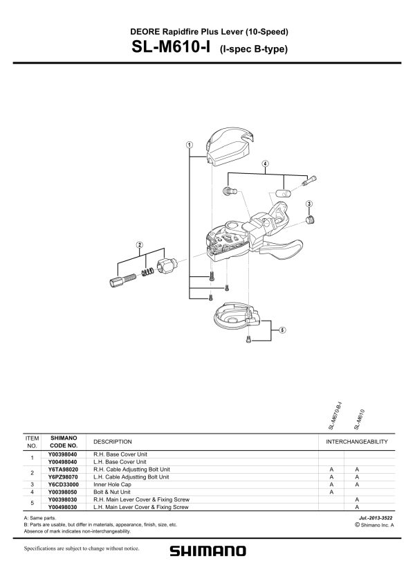 VIJAK I MATICA SHIMANO SL-M610-I - Slika 2
