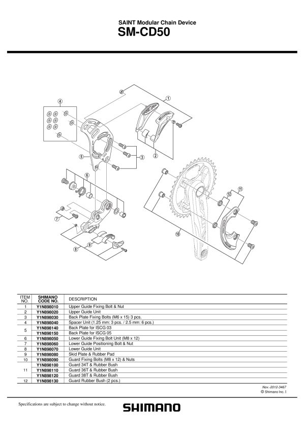 VIJAK LANČANIKA POGONA SHIMANO SM-CD50, M8X12 SA MATICOM - Slika 2