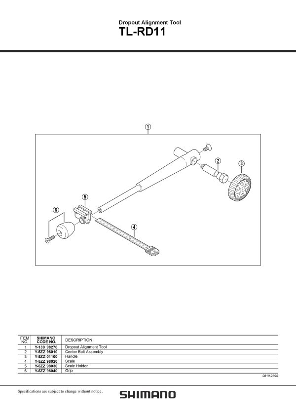 ALAT SHIMANO TL-RD11 CENTER VIJAK ASSEMBLY - Slika 2