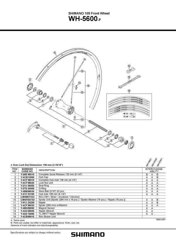 POKLOPAC GLAVČINE SHIMANO ZA WH-5600 - Slika 2