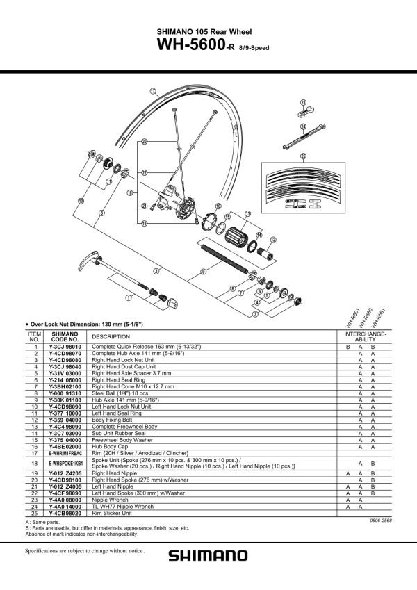 KONUS SHIMANO ZA WH-5600-R DESNI M10X12.7MM