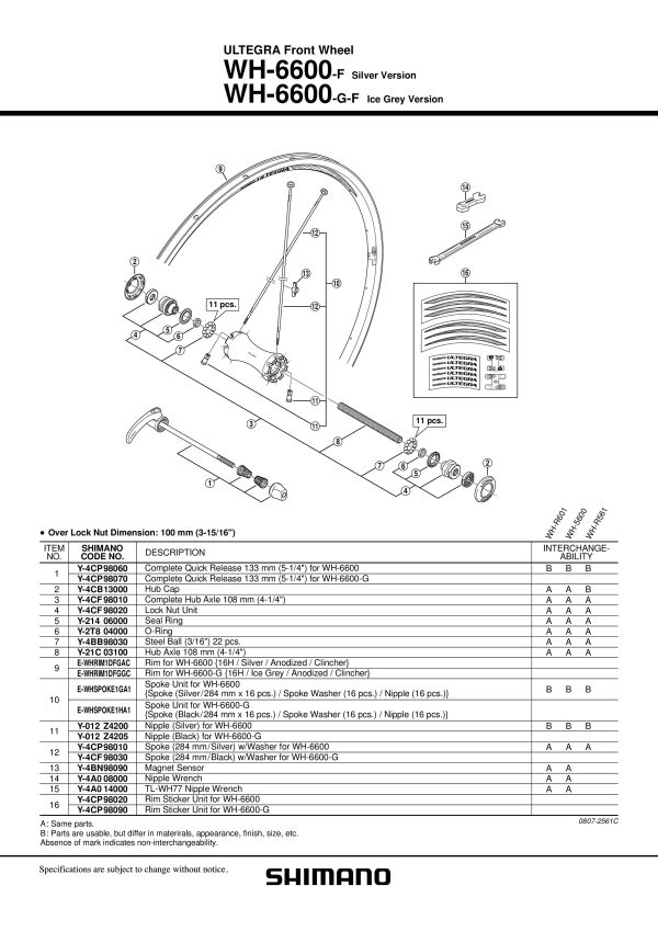 ŽBICA SHIMANO ZA WH-6600-F (284MM) SA PODLOŠOM - Slika 2