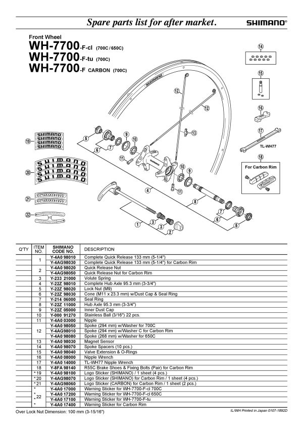 SENZOR MAGNET SHIMANO ZA WH-7700 - Slika 2
