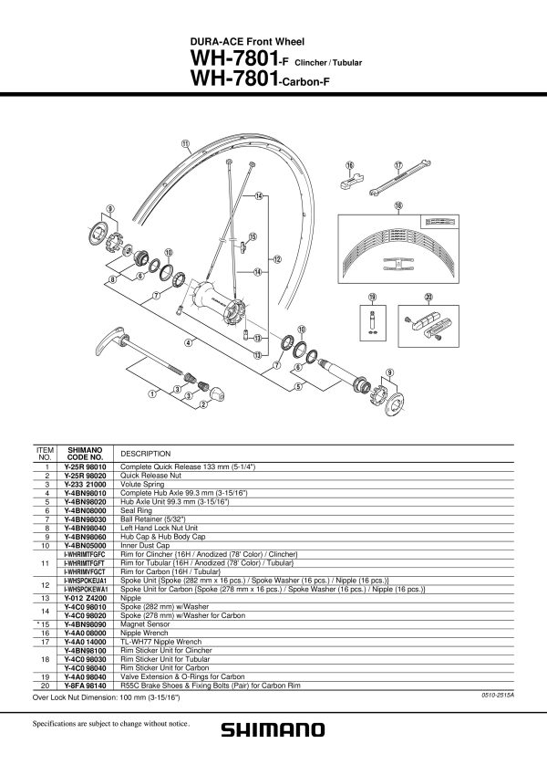 ŽBICA SHIMANO ZA WH-7801-F 282MM SA PODLOŠOM ZA KARBONSKI OBRUČ - Slika 2