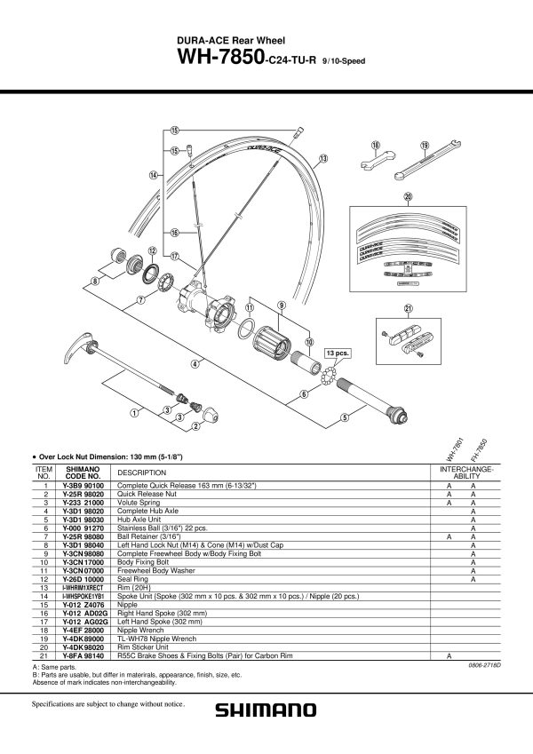 NALJEPNICA OBRUČA SHIMANO WH-7850-C24-TU-R - Slika 2