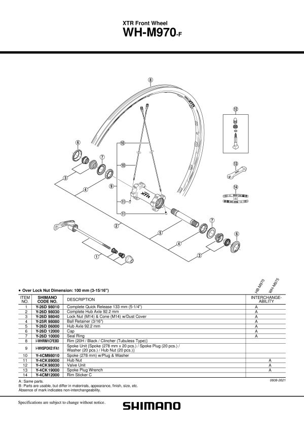 ŽBICA SHIMANO ZA WH-M970-F (278MM) UKLJ. PLUG I PODLOŠKA - Slika 2