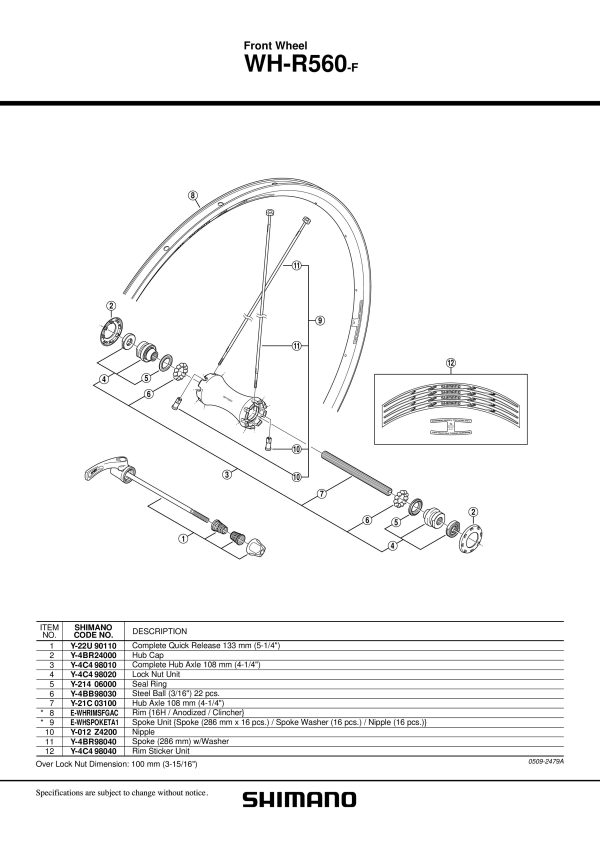 KONUS SHIMANO WH-R560-F MATICA ZAKLOPKE - Slika 2