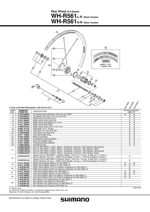 KONUS SHIMANO WH-R561-R LIJEVA MATICA ZAKLOPKE UNIT