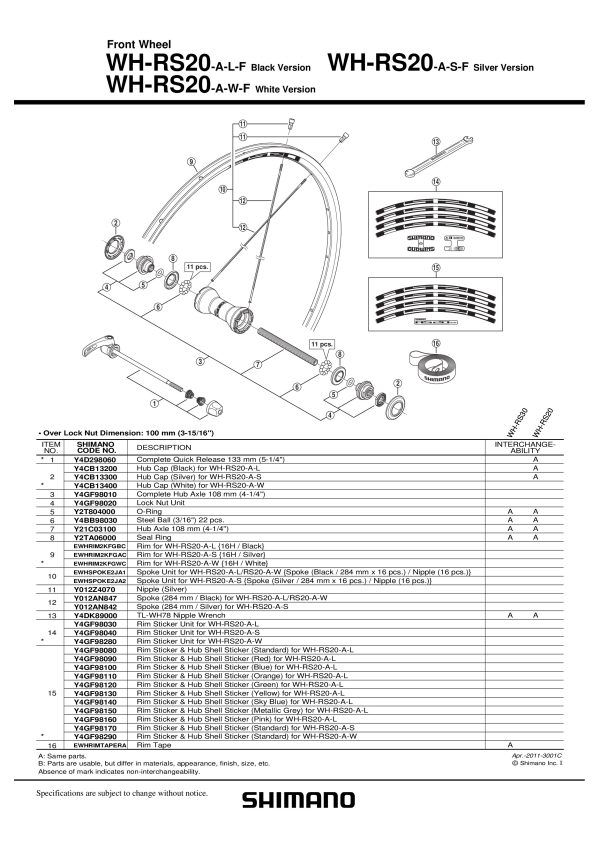 ŽBICA SHIMANO ZA WH-RS20-A-F 284MM CRNA - Slika 2