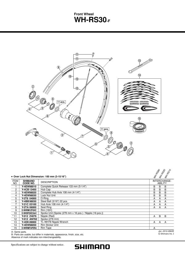 KONUS SHIMANO ZA WH-RS30-F - Slika 2