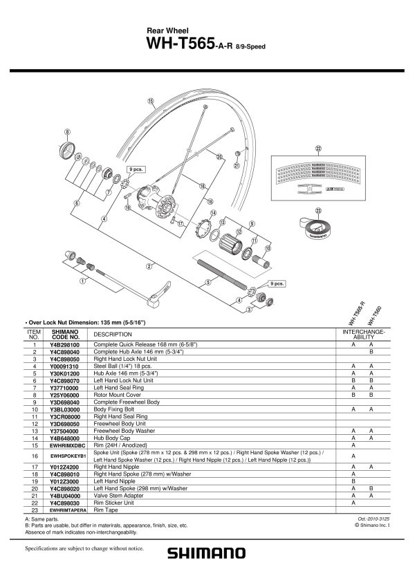 POKLOPAC GLAVČINE SHIMANO ZA WH-T565-A-R - Slika 2