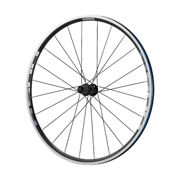 KOTAČ SHIMANO,WH-R501 ZADNJI OLD:130MM ZA 8/9/10-BRZINA, RIM(W/TAPE):CLINCHER BLACK, W/MONOTONE STICKER, QR:BLACK, R-QR:168MM, W/O BAG, IND.PACK