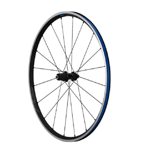 WHEEL, WH-RS300, FRONT, 16H, OLD:100MM, QR:133MM, CLINCHER, BLACK, W/RIM TAPE, IND.PACK